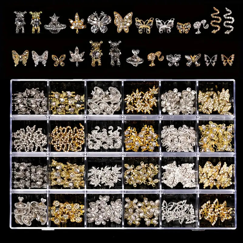 3D charm with rhinestone