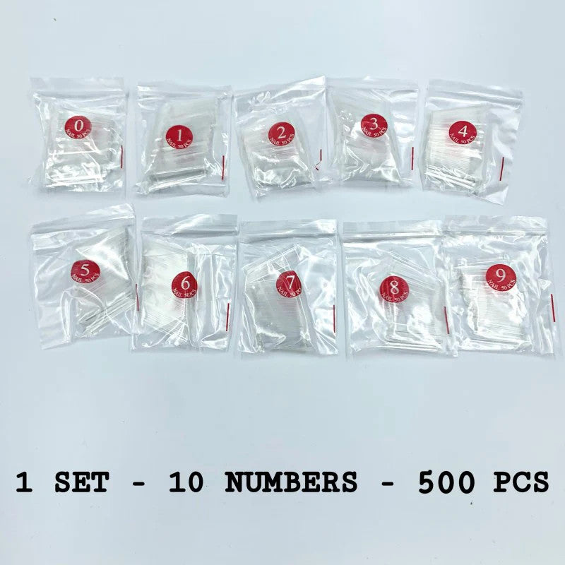 2XL Coffin Tips - Clear (500 pcs)