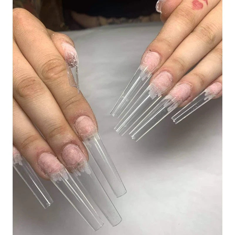 2XL Coffin Tips - Clear (500 pcs)